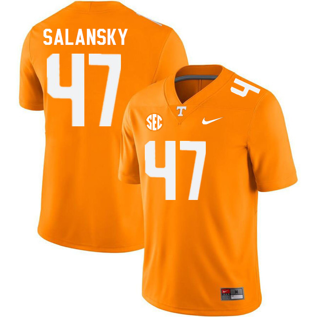 Men #47 Matthew Salansky Tennessee Volunteers College Football Jerseys Stitched Sale-Orange